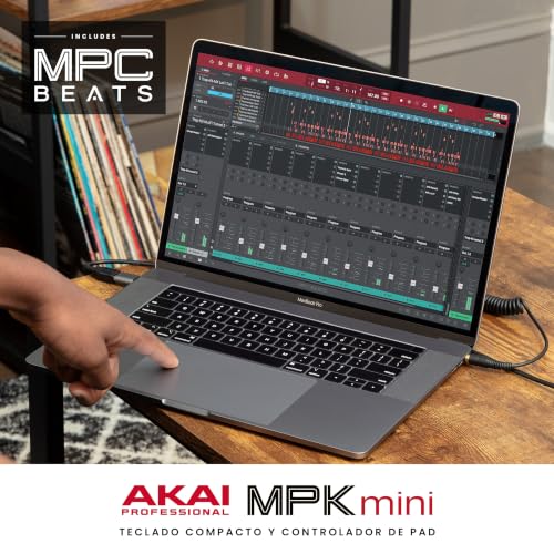 Miniatura 11 de Akai Professional Mpk Mini Mk3 - Teclado Controlador Midi Usb De 25 Teclas Con 8 Drum Pads, 8 Perillas Y Software De Producción Musical Incluido, Standard, Color Rojo