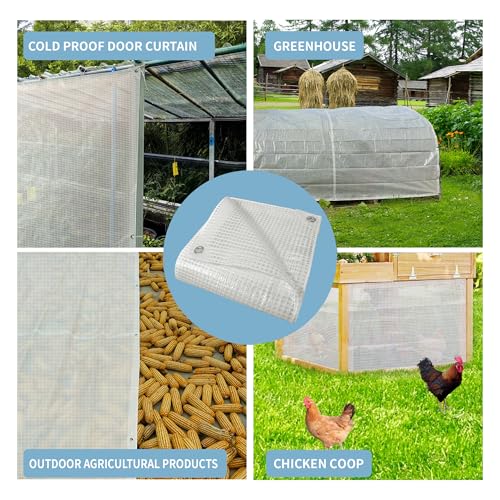 Image of TARPAL 3'x3'(2pack Clear Tarp Heavy Duty Waterproof 12mil with Grommets
