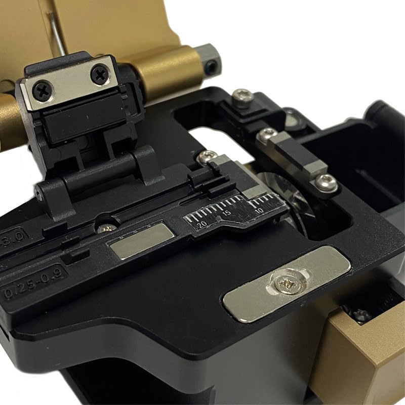 Fiber Optic Cleaver Automatic Stability TAWAA FC-30 Cutter with 48,000 Cleaves Cleaver Angle <0.5° Built in Wast Bin for 250μm 900μm 3.0mm Fiber Cable and Flat Cable Double Fixtures CT-30A Cleaver
