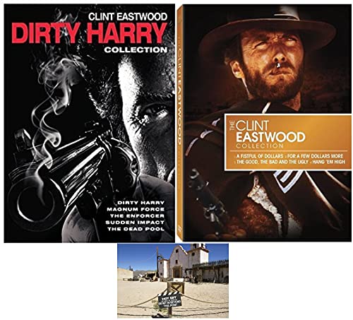 Clint Eastwood 9 Movie DVD Collection Dirty Harry Complete Series & Spaghetti Westerns Includes Bonus Western Movie Art Card image 5