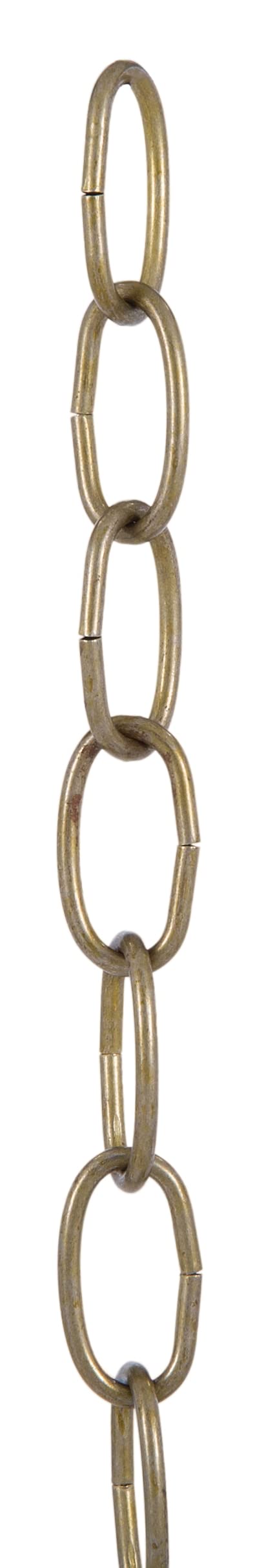 B&P Lamp® Antique Brass Finish 8 Gauge Oval Chain