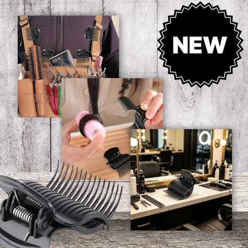 15 piezas de pinzas negras para rulos calientes sin arrugas, clips de reemplazo para secciones para rulos eléctricos para el cabello, coloración y peinado miniatura 4