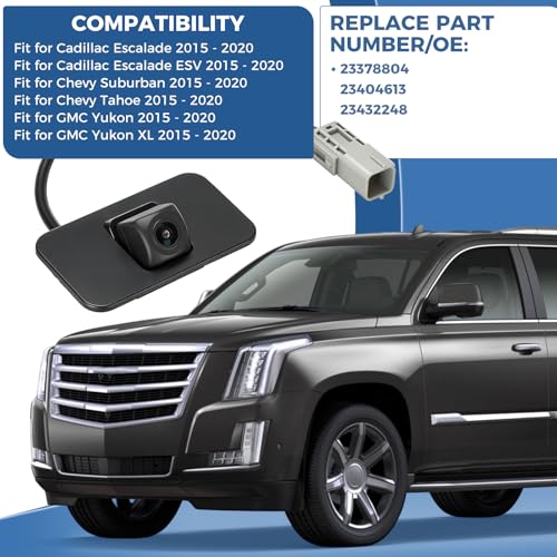 Image of Backup Camera Fit for Cadillac Escalade ESV,Fit for Chevy Tahoe Suburban,Fit for GMC Yukon Denali 2015-2020 Rear View Park Assist Camera Replace 23378804 23404613 23432248