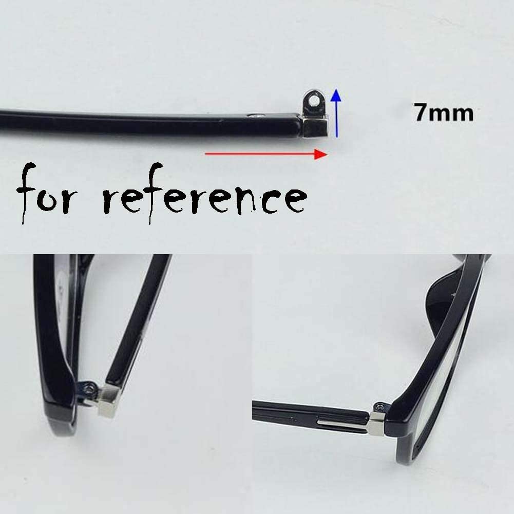 1 par de patillas repuesto for gafas plástico rojo, montura
