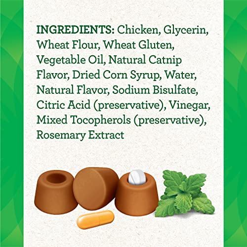 Greenies Feline Pill Pockets For Cats Natural Soft Cat Treats, Catnip Flavor, 1.6 Oz. Pack (45 Treats) #TOP5