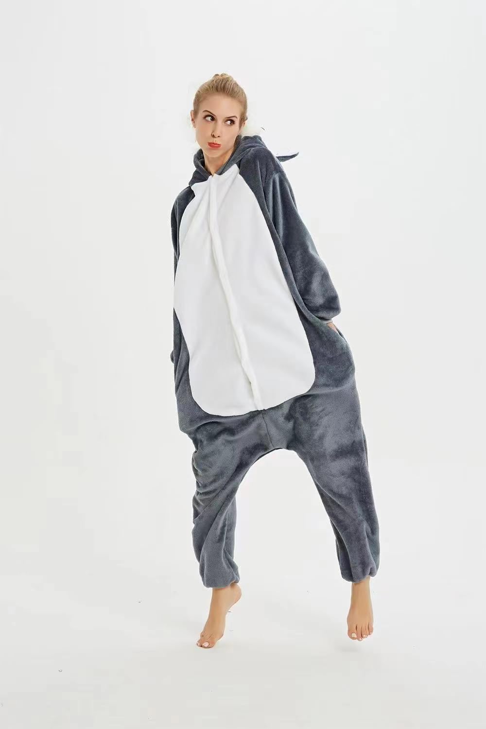 Pyjama unisexe pour adulte avec motif loup