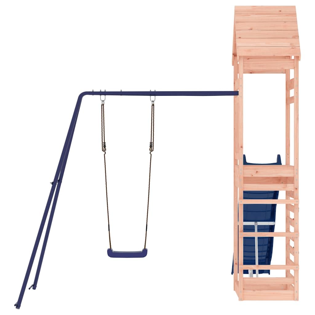 Torre da gioco in legno massiccio Douglasie con altalena, scivolo ondulato e sabbiera, struttura da arrampicata per giardino e esterni, parco giochi sicuro per bambini e neonati
