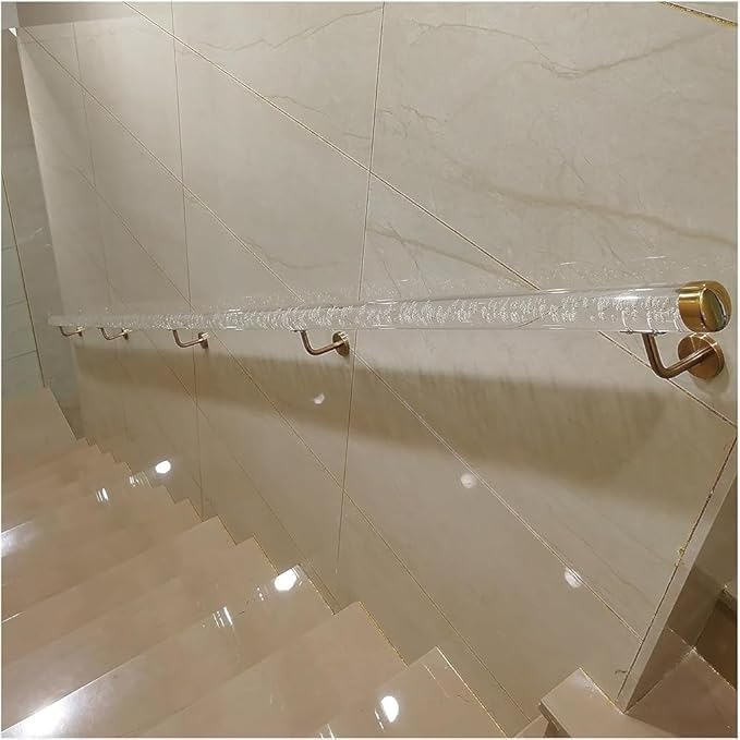 Barre de support escalier transparente rail acrylique solide 80 cm - 4