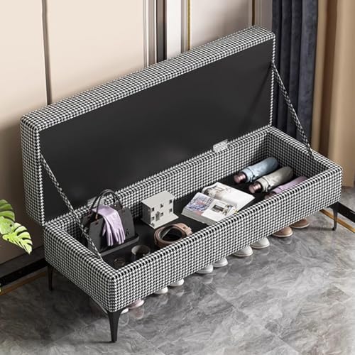 Banc de rangement orange compact pour optimiser les petits espaces - 5