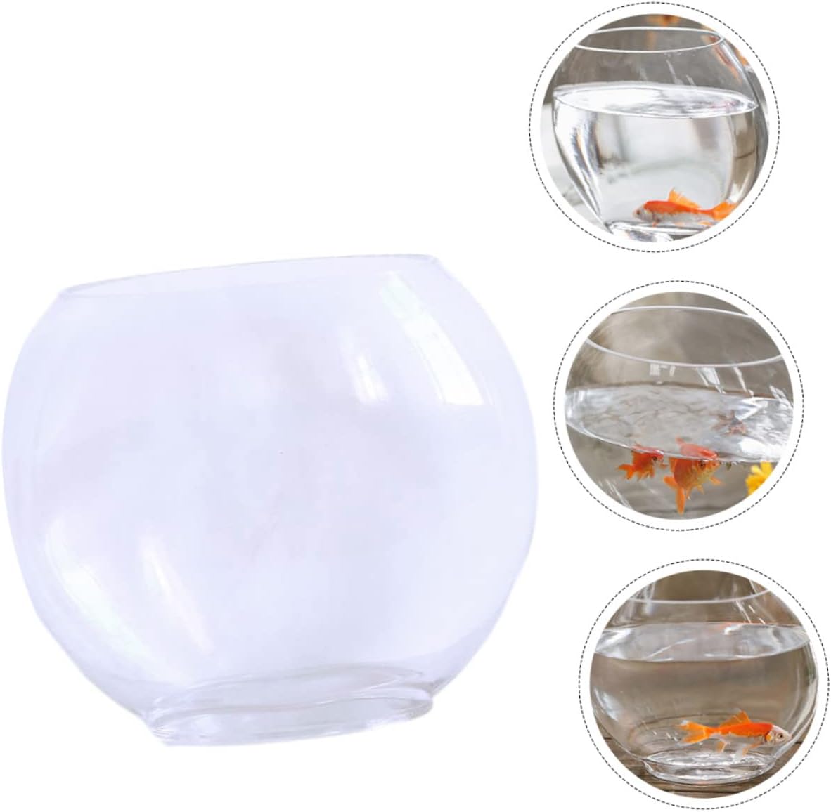 Transparent Goldfish Tank Elegant Desktop Aquarium for Home Decor Fish Bowl for Office Garden and Wedding Settings