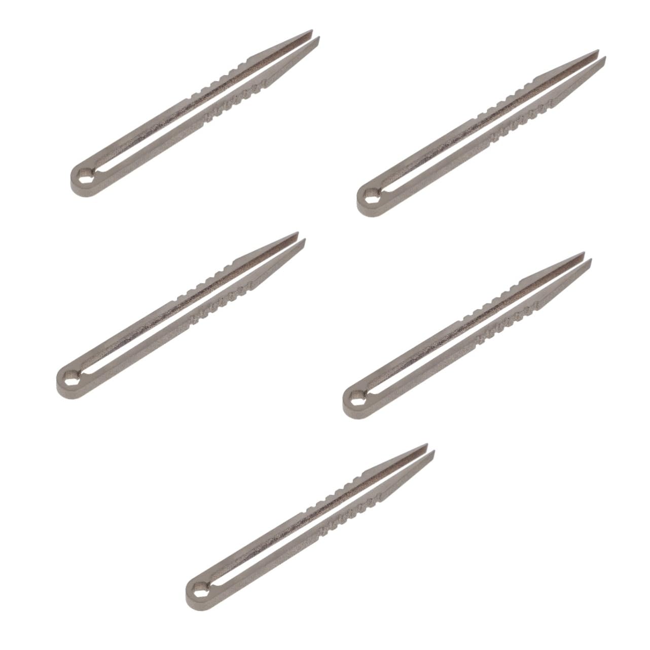 HOMSFOU 5pièces Pince à Épiler Titane Portable Pour Camping Et Survie Outil Mini Pratique Pour Retirer Les Échardes Et Manipuler Des Liquides Acides