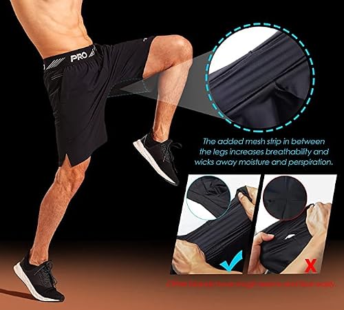 Truity 2 Pack Running Shorts,Quick Dry Athletic Shorts 5" And 9" Lightweight Gym Shorts With Zipper Pockets Black #TOP2