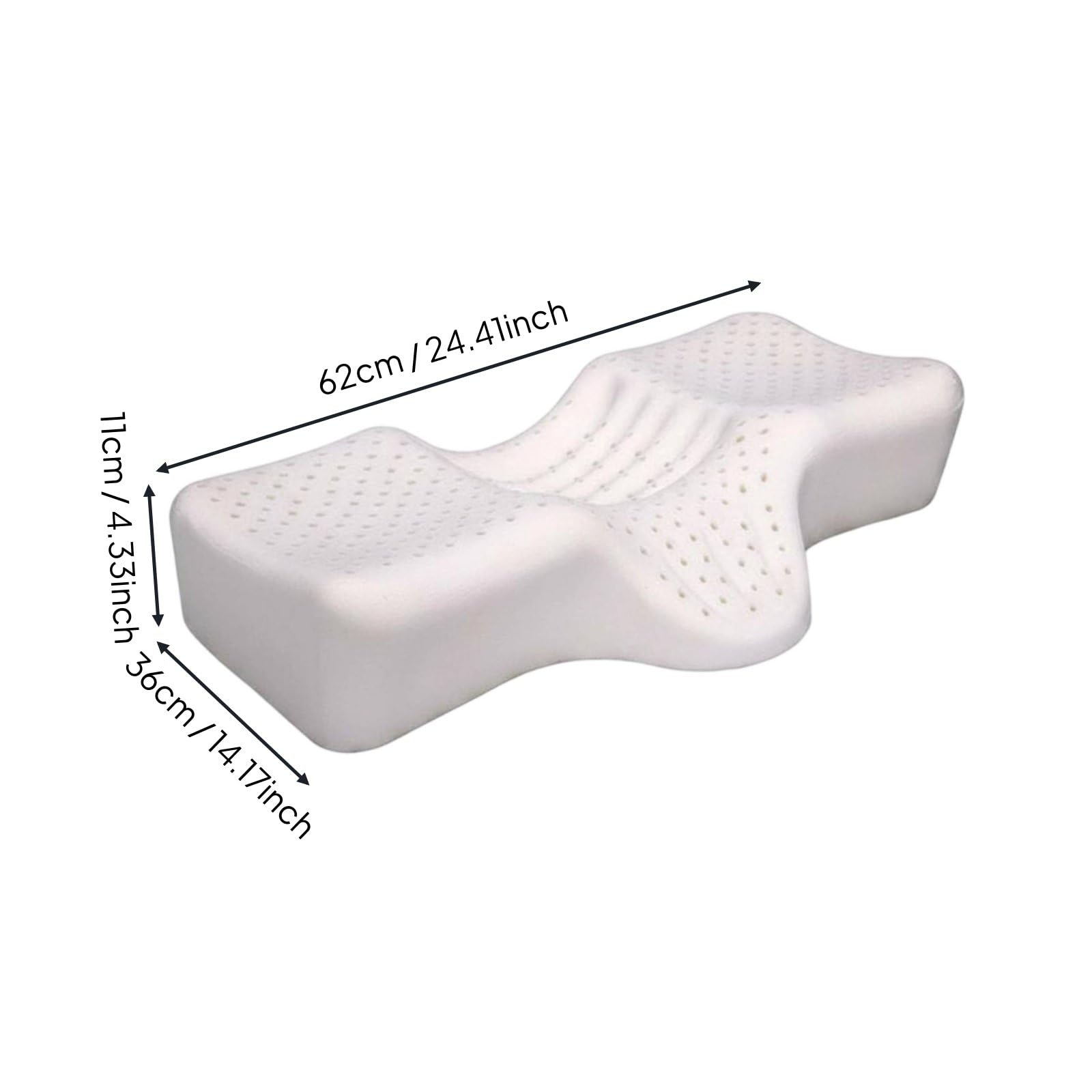 Almohada Cervical Infantil de Látex con, Protector De Cuello, Modelo Insignia Recomendado para Hombres, Mujeres Delgadas