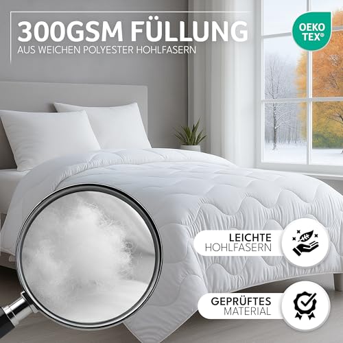 Gentle North Bettdecke 155x220 als Schlafdecke - Ganzjahresdecke für Allergiker geeignet - Weiche Steppdecke - Besonders Flauschig & waschbar bei 60°