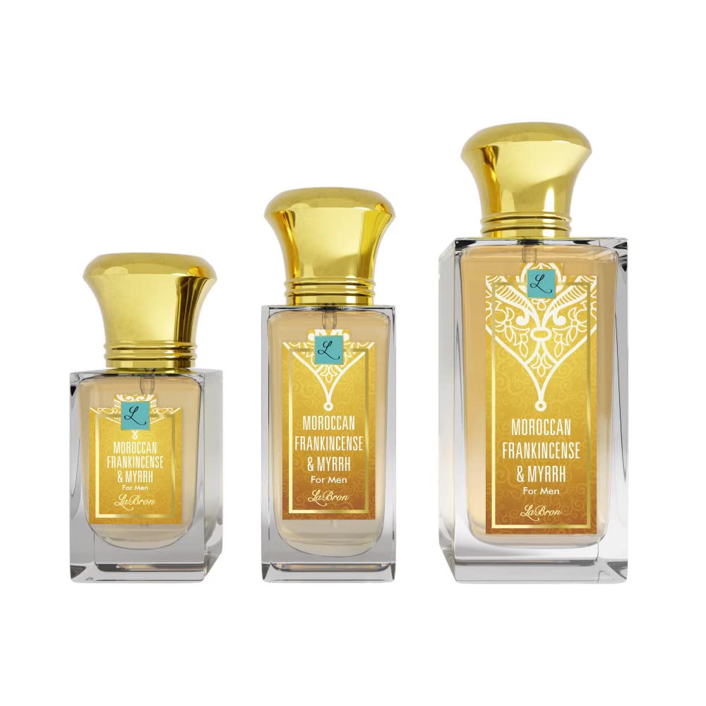 Moroccan Frankincense Myrrh Cologne Intense Spray for Men Resinous Deep and Natural Handcrafted Artisan Perfume by LaBron