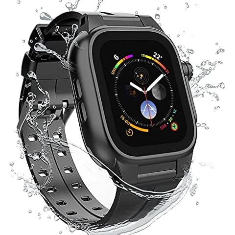 Apple Watch Series 7 45mm Band, Waterproof Case for Apple Watch with Build-in Screen Protector, Full-Body Protection Shockproof Dustproof iWatch Series 7 45mm Cover and Band for Men & Women Cover