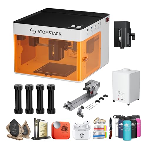 Amazon.co.jp: ATOMSTACK P1 5W レーザー彫刻機 ＆ R8 チャック式回転