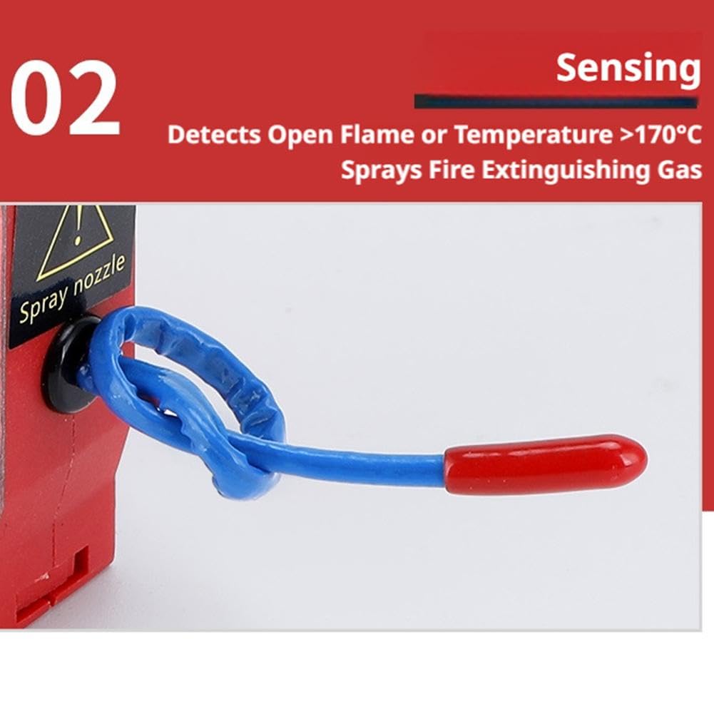 Dispositivo de extinción automática de incendios, supresión de incendios en aerosol de calor para armarios eléctricos y carga de vehículos eléctricos, montaje en riel DIN, boquilla doble, activación
