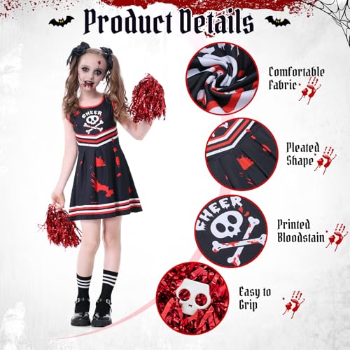Disfraz de animadora zombie para niñas Halloween miniatura 5
