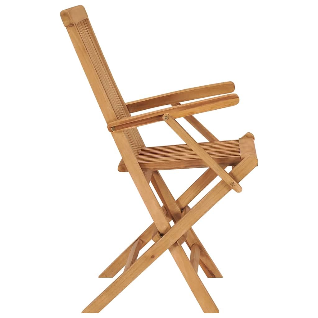 vidaXL Sedie da Giardino Pieghevoli 6 pz in Legno Massello di Teak