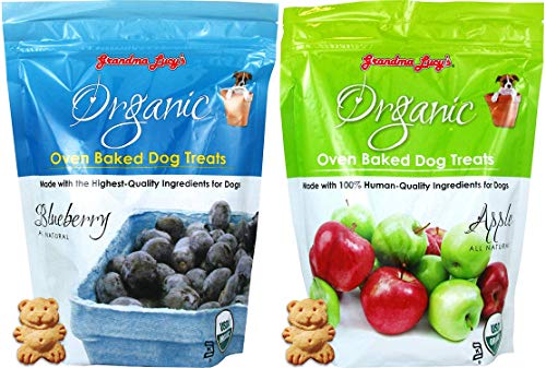 Grandma Lucy’s 2 Piece Bundle of Organic Oven Baked Dog Treats, 14 Ounces Each, Blueberry and Apple Grandma Lucy’s 2 Piece Bundle of Organic Oven Baked Dog Treats, 14 Ounces Each, Blueberry and Apple