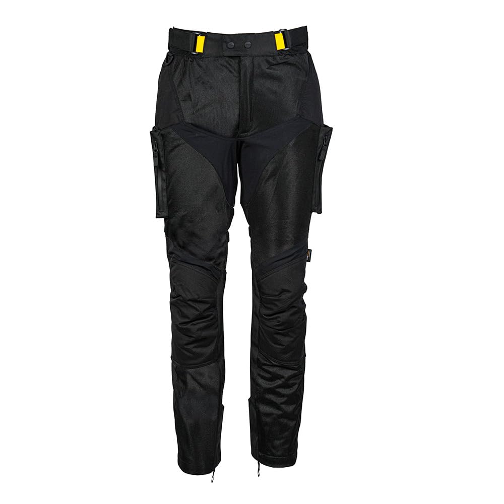 Reise Pine Air Touring Pant with CE Certified Safetech Level 2 (Italian) Armor |High-Abrasion Resistance | Motorcycle Bike Riding Gear- Black-image-28