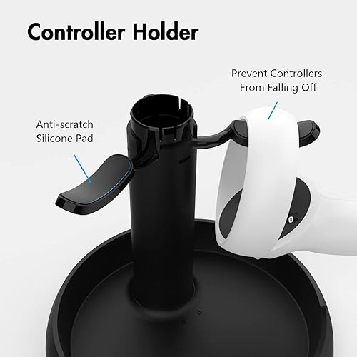 Vista 4 de AMVR Soporte para VR, accesorios para auriculares VR para Quest Pro, Meta Quest, Quest 2, Rift o Rift S y controladores táctiles