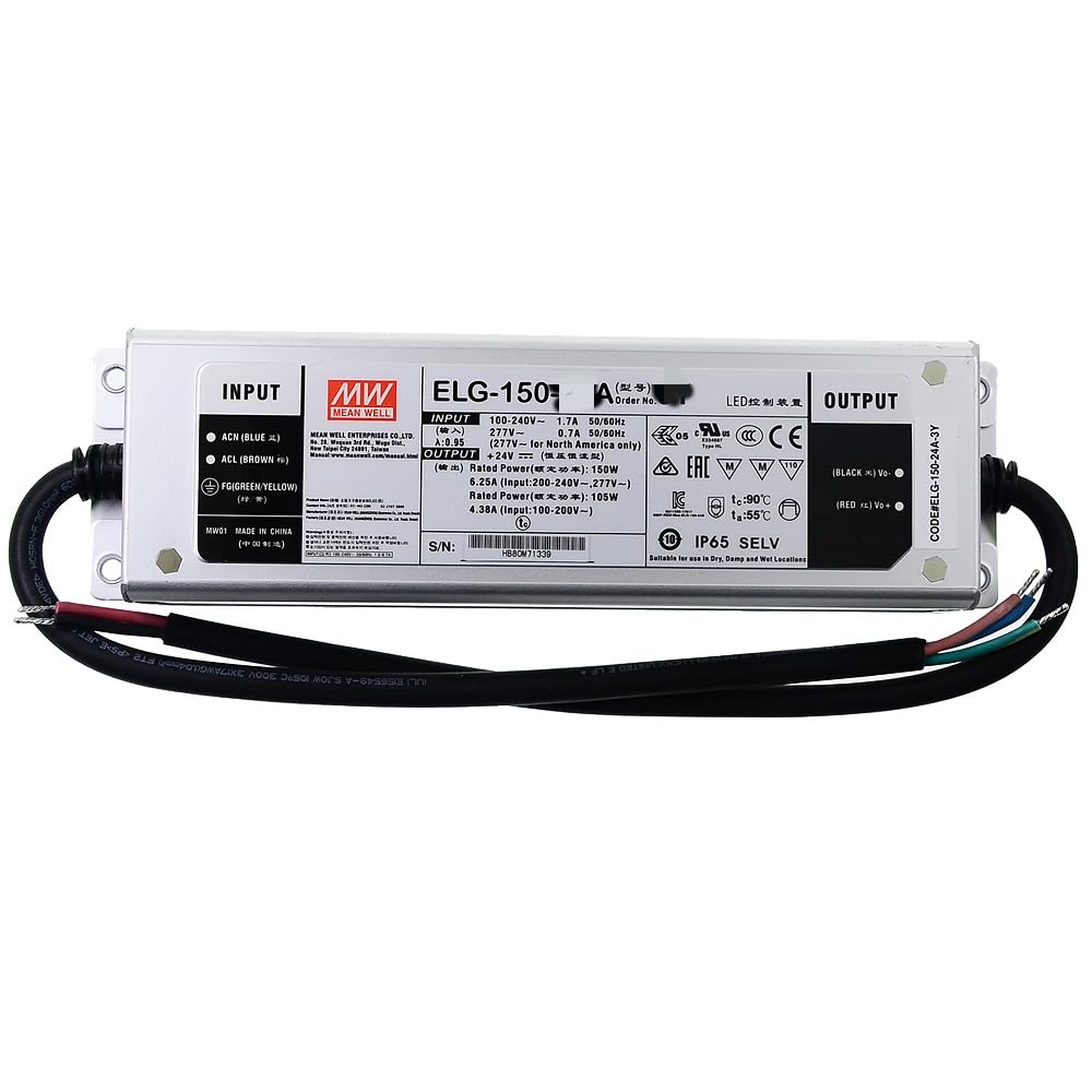 Pilote LED Mean Well ELG, ELG-150-36B-3Y 150W 4,17A