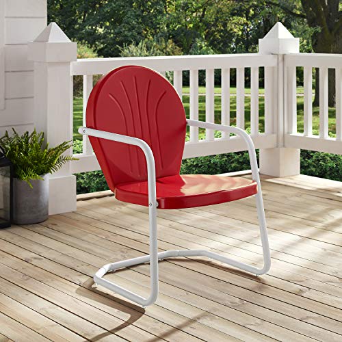 Crosley Furniture Griffith Metal Outdoor Chair - Red #TOP7