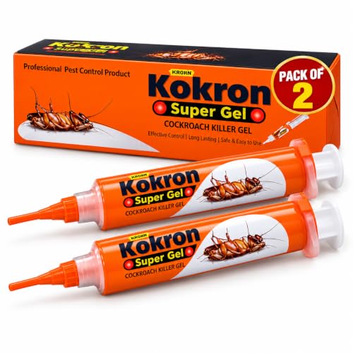 Super Gel Cockroach Killer with Syringe Applicator 35gm | Professional Cockroach Control for Kitchen, Home & Office | Long-Lasting Pest Control Gel |(Pack of 2)