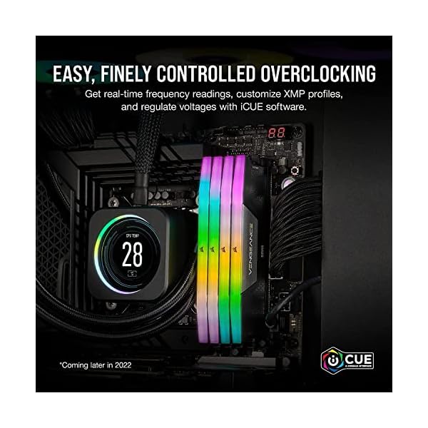 CORSAIR VENGEANCE RGB DDR5 RAM 32GB (2x16GB) 6000MHz CL36-44-44-96 1.35V Intel XMP 3.0 Computer Memory – Black (CMH32GX5M2E6000C36) - Image 6
