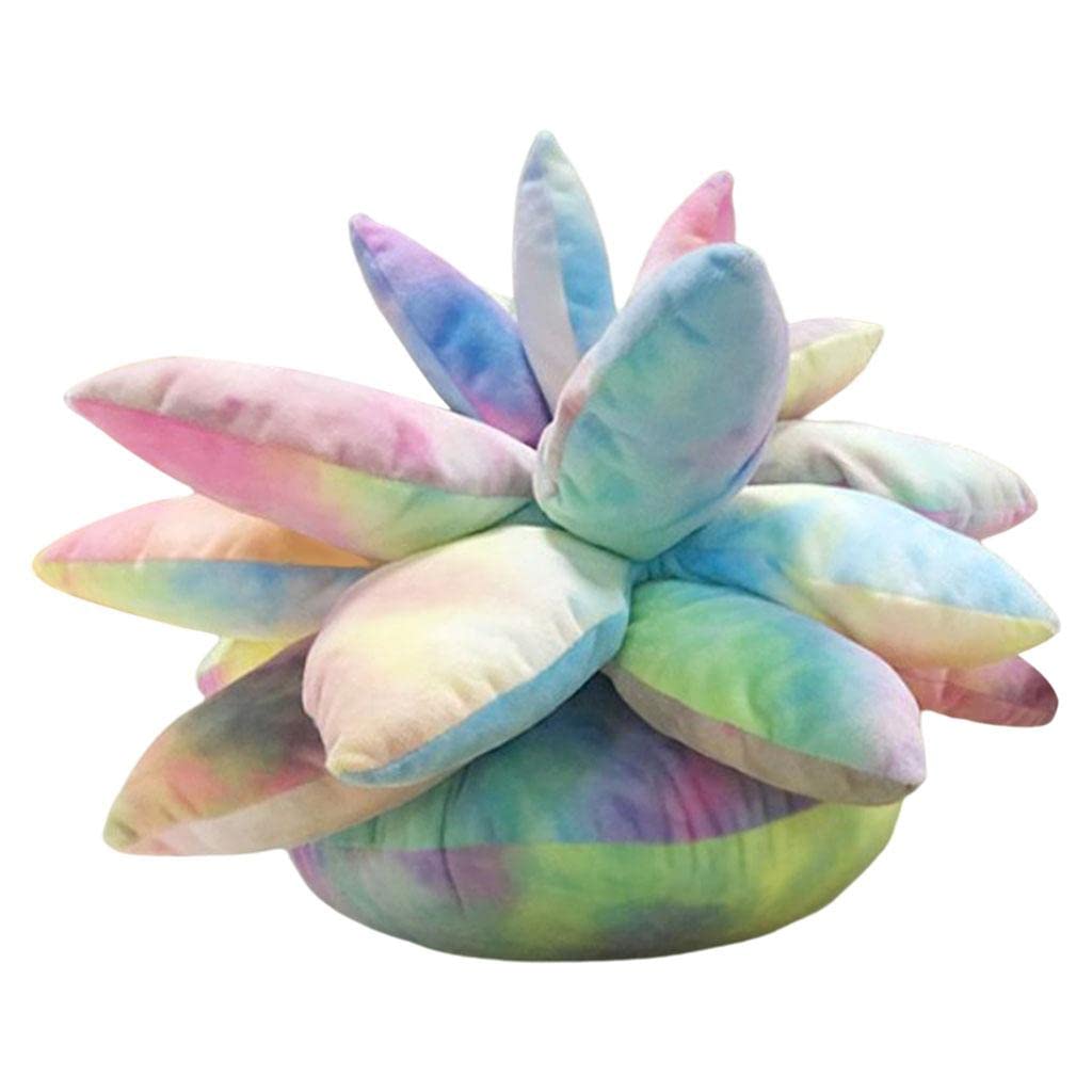 MERISHOPP Succulents Cactus Throw Pillow Novelty Soft Cushion Farmhouse Home Decor Toy Colorful 25cm-image-5