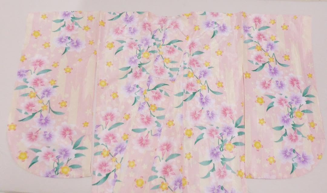 仮絵羽 七五三 7歳 女の子 ハーフ成人式 正絹 着物 四つ身 4637.5wt