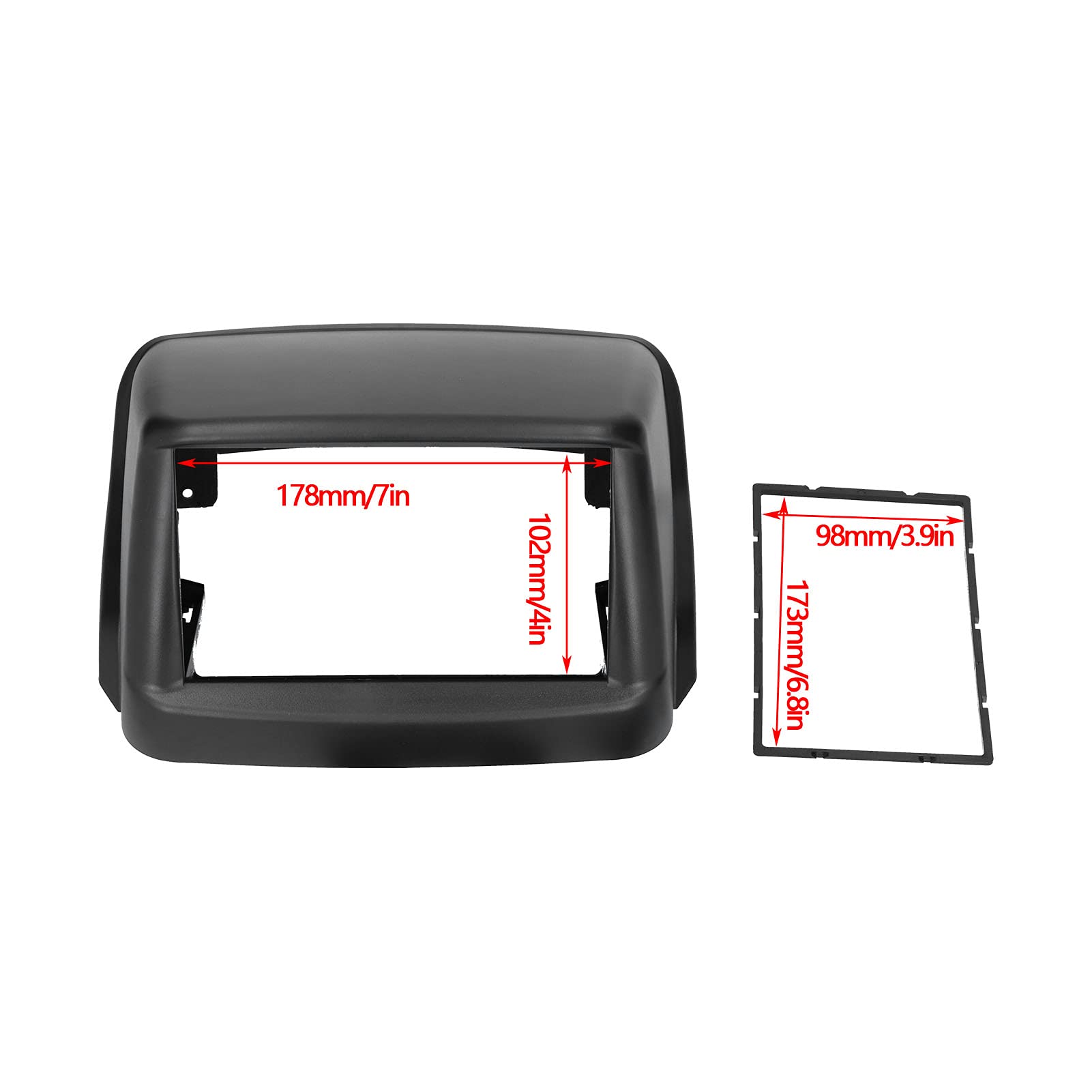 Panel estéreo Reproductor de 2din 7 pulgadas, Marco 2din para tablero de coche Compatible con sistemas de navegación Para fiat doblo 2002-2017