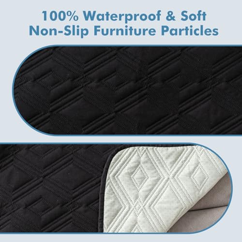 Genina 100% Waterproof Recliner Chair Covers, Anti-Slip Recliner Cover Dog Chair Cover Fur - image 5