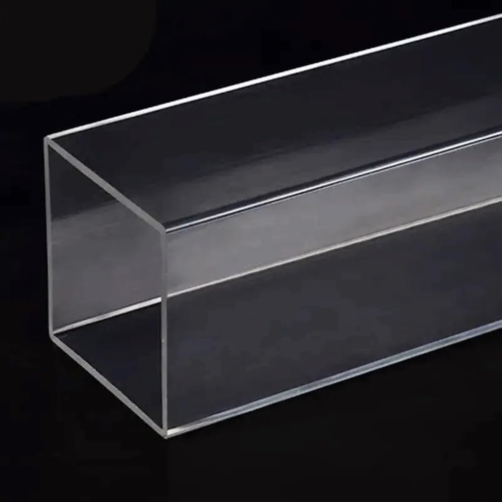 1pcs Acrylic Square Tube, for Garden Supplies Side Acrylic Square Pipe Hollow Duct Transparent Tube PMMA Tubing 100mm Lengh(45mmx45mmx2mmx100mm)