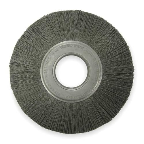 Image of Weiler 86126 8 inch Burr-RX Crimped Filament Wheel Brush, .026 /120CG Fill, 2 inch Arbor Hole, Made in the USA