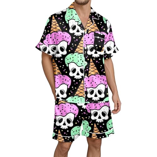 Pijama de Halloween de dos piezas conjunto acogedor de manga larga ropa de casa