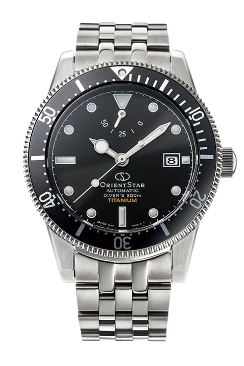 [オリエントスター]ORIENT STAR 自動巻き腕時計 M42 ダイバー1964 機械式 日本製 国内メーカー保証付2年付付き 200mスキューバ潜水用防水 チタン RK-AU0701B メンズ ブラック