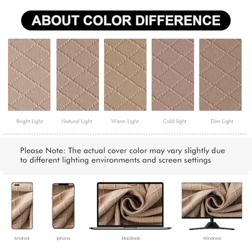 Image of Genina Waterproof Seat Covers for Dining Room Chair Cushion Covers Set of 4 | Jacquard Removable Machine Washable Kitchen Chair Seat Slipcovers,Pet Hair And Stain Protection,Stretch Chair Protector