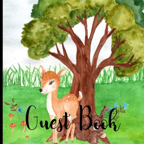 Guest Book: Gorgeous Woodland Theme Party Guest Book Includes Gift Tracker and Picture Memory Section (Woodland Party Guest Books)