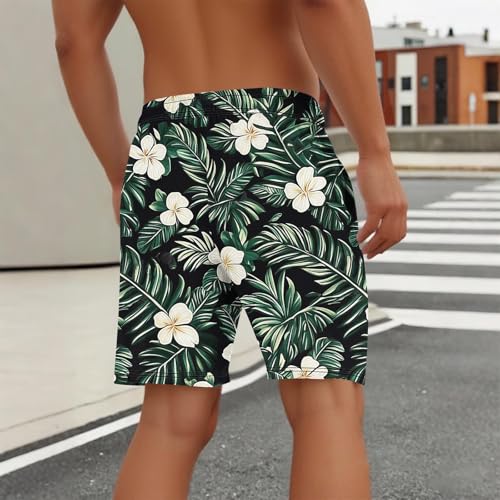 Trendy 2 in 1 Mens Swim Trunks Bathing Suit Swimming Stretch Drawstring Board Beach Shorts with Compression Liner4