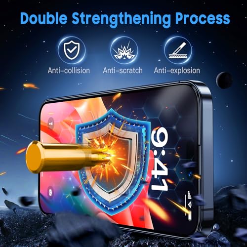 Image of Uyiton for iPhone 14 Pro Max Matte Screen Protector, Anti-Fingerprint [Easy to Install] Anti-Reflection Shatterproof Full Coverage [Case Friendly] Anti-Glare 9H Tempered Glass Screen Cover, 2 Packs