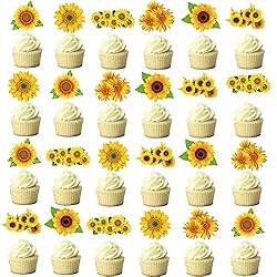 sunflower cupcake toppers