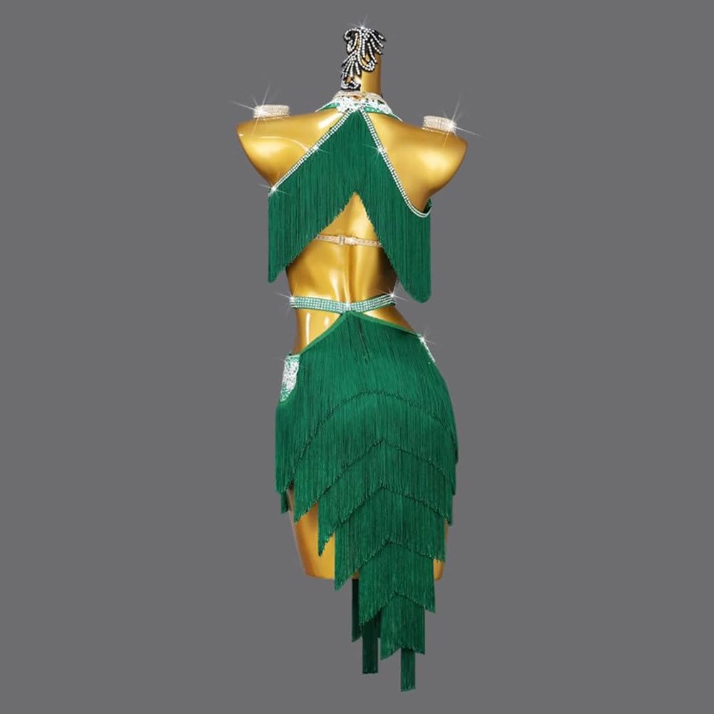 Strój Do Tańca Towarzyskiego Sukienki z Frędzlami do Salsy Latynoamerykańskiej Damska Odzież do Tańca Tango Cha Cha Wykwintny Kostium Do Tańca Rumba Samba