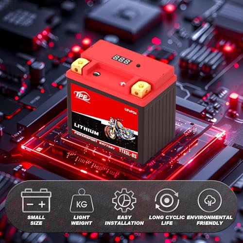 Image of TPE Lithium Motorcycle DLF5L-BS 12V 3Ah LiFePO4 System Life Cycles for ATV, UTV Jet Ski Scooter, Motocross