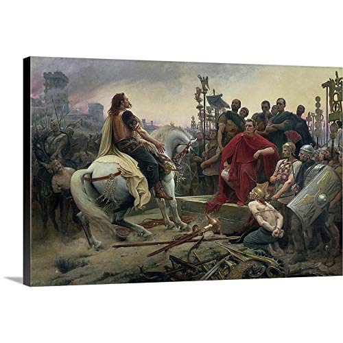 Vercingetorix Throws Down His Arms At Canvas Wall Art Print, Artwork #TOP30