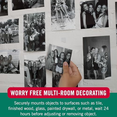 Image of VELCRO Brand Damage Free Poster Hanging Strips | Removable Decorate Without Damaging Your Walls | Hang Photos, Lightweight Frames, Create Wall Collages | Squares, 8 Sets