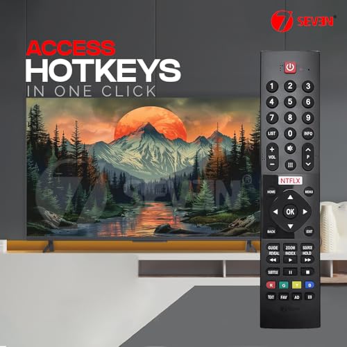 Image of 7SEVEN Compatible with Panasonic TV Remote Suitable for TH-32HS550K TH-40HS550K TH-43HS550K Smart HD LED LCD Android Television Non Voice Command with Netflix Hotkey