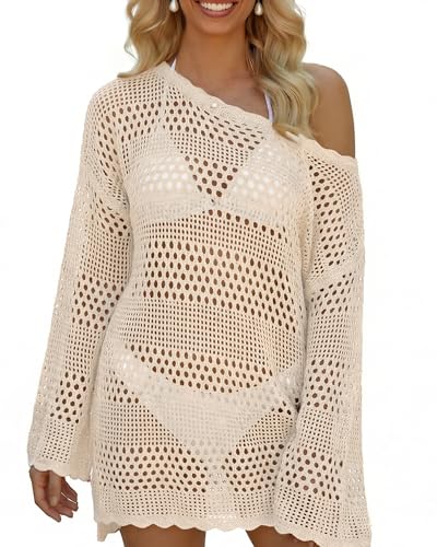 Image of CoCozy Swimsuit Coverup for Women, Crochet Bikini Beach Cover Up